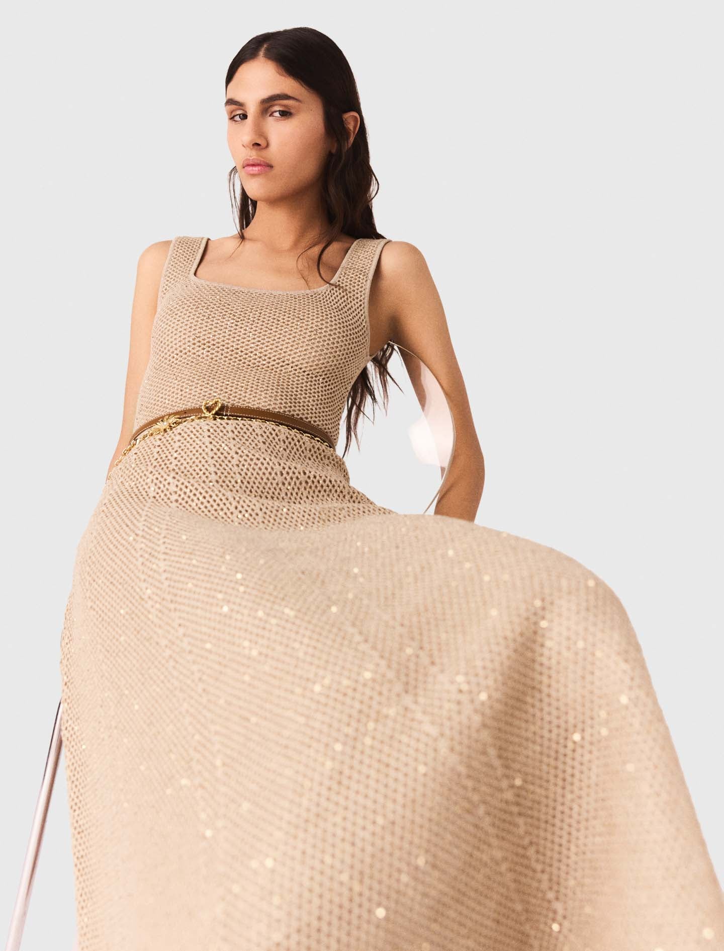 Rhinestone knit maxi dress Rhinestone knit maxi dress