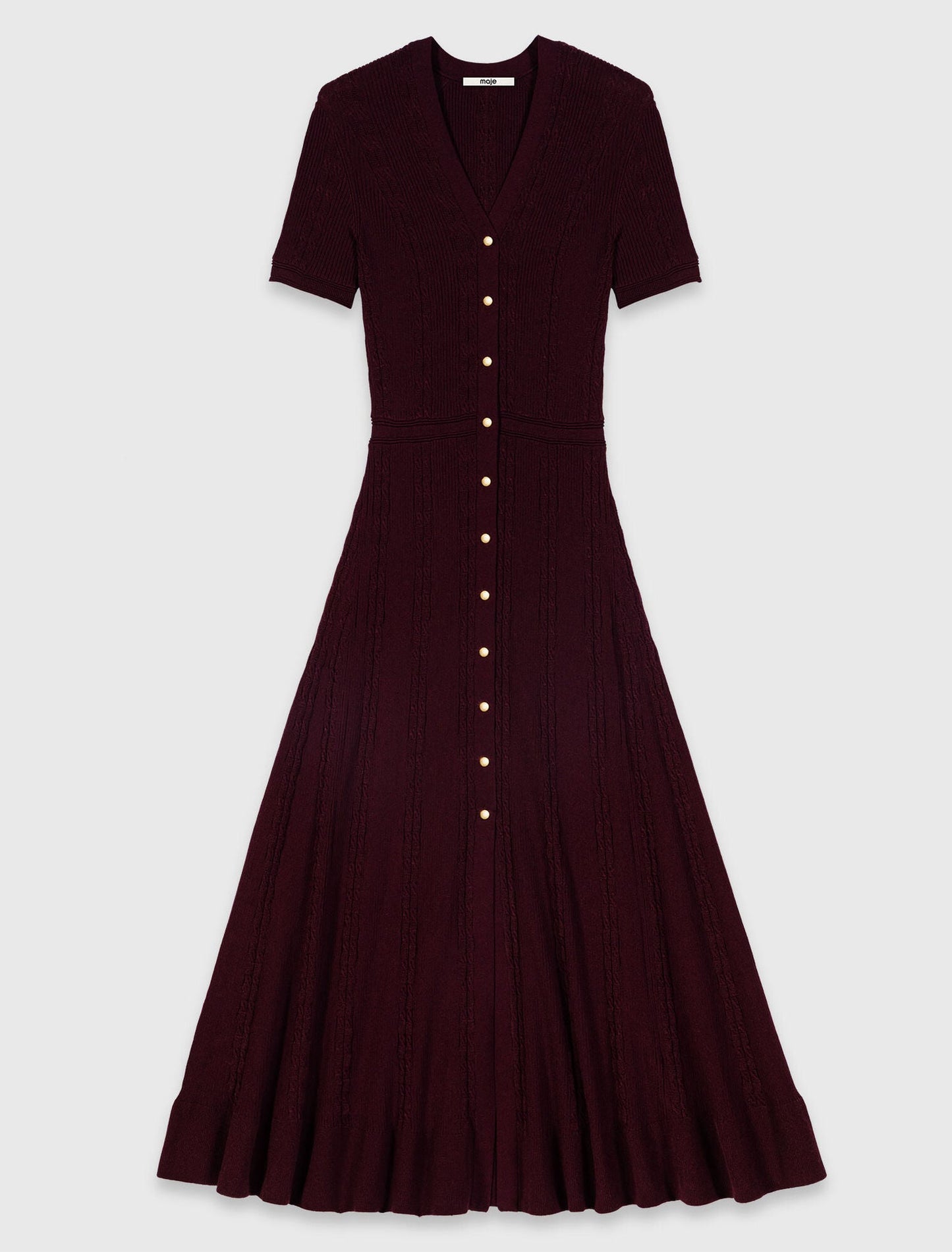 Knit maxi dress Burgundy