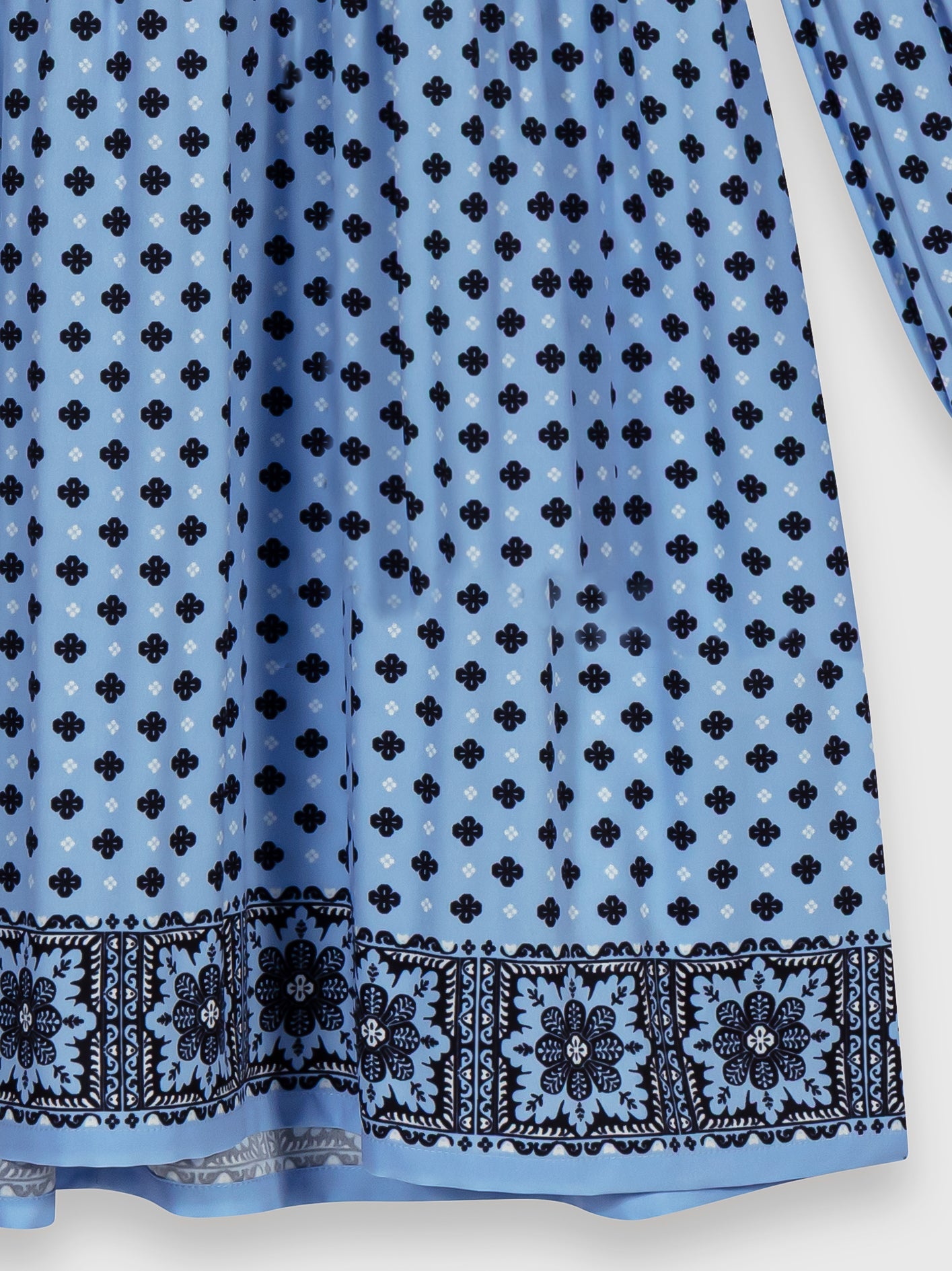 Patterned pleated dress Light Blue Loungewear