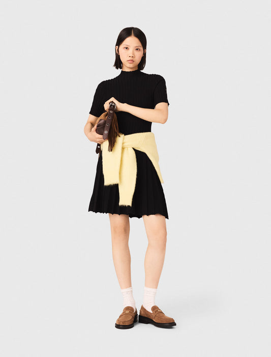 Short knit dress Black