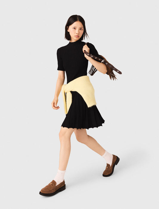 Short knit dress Black