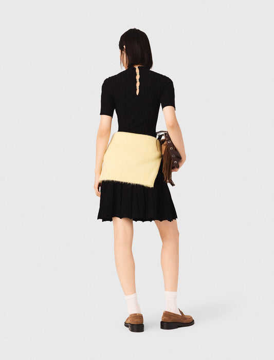 Short knit dress Black