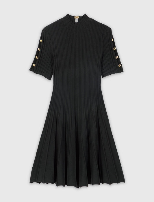 Short knit dress Black