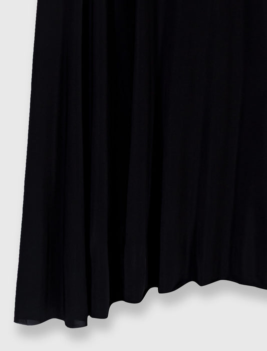 Cowl-back maxi dress Black