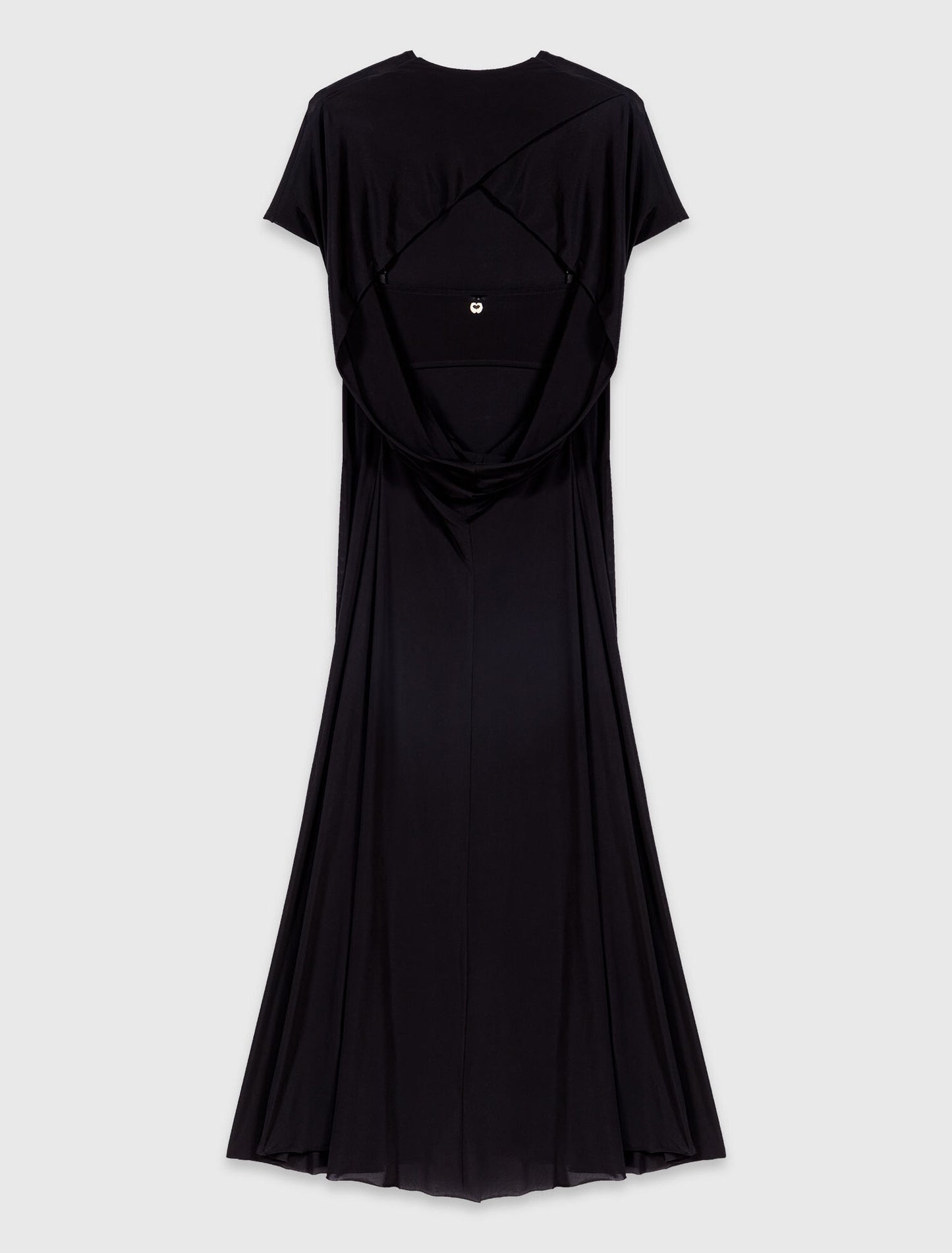 Cowl-back maxi dress Black