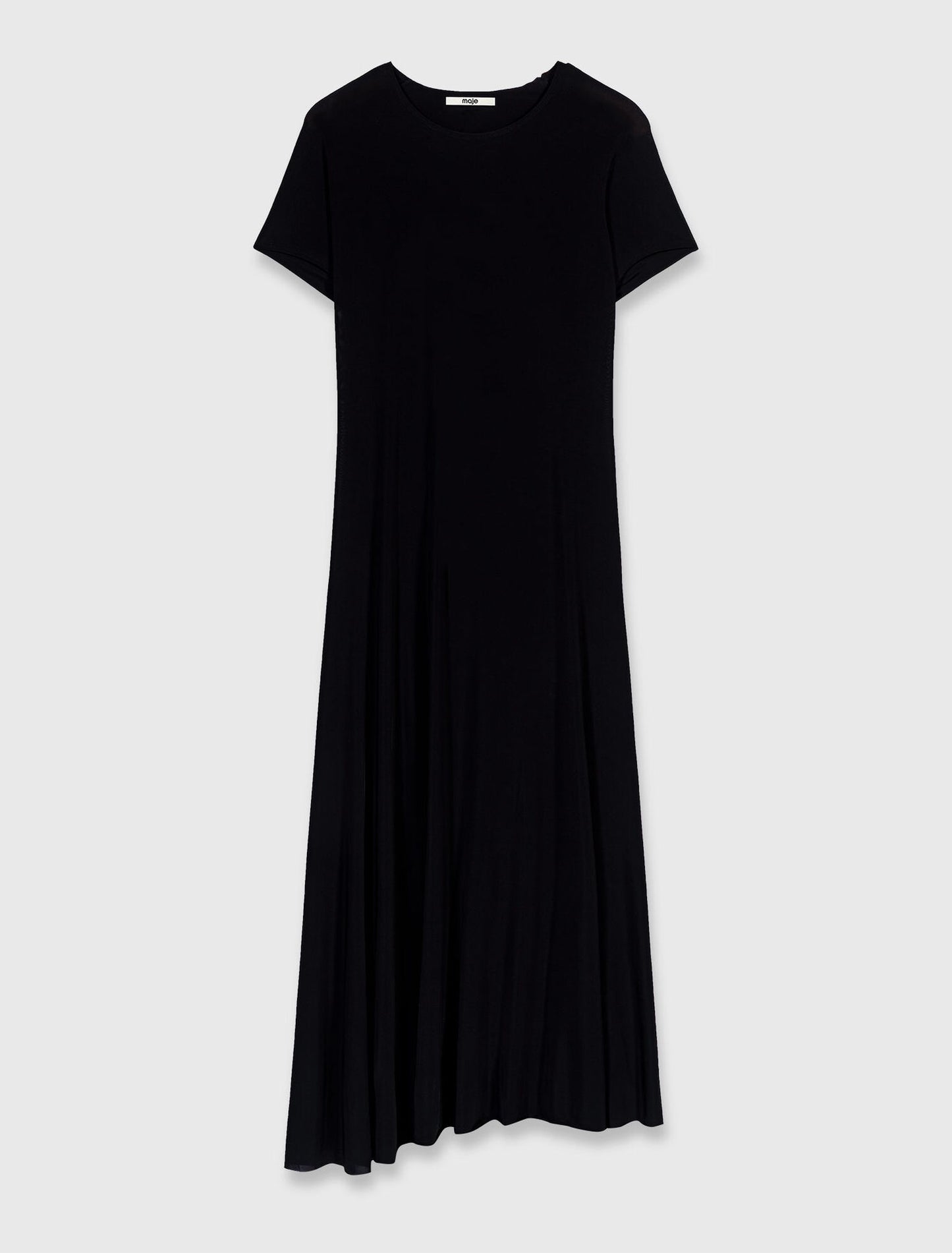 Cowl-back maxi dress Black