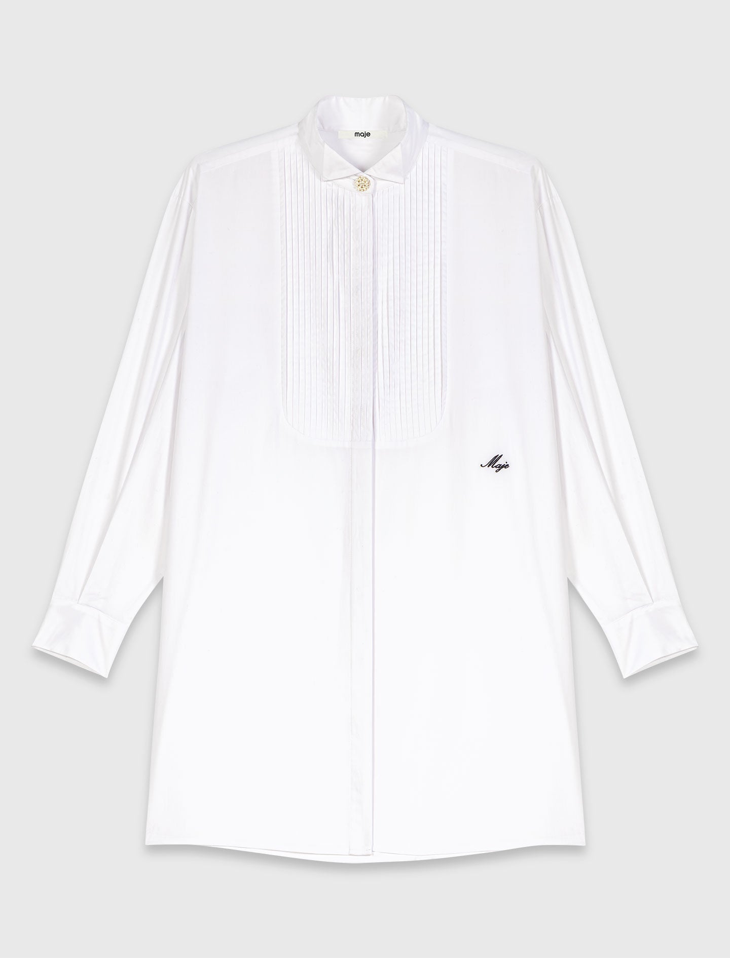 Shirt dress with removable skirt White/Navy