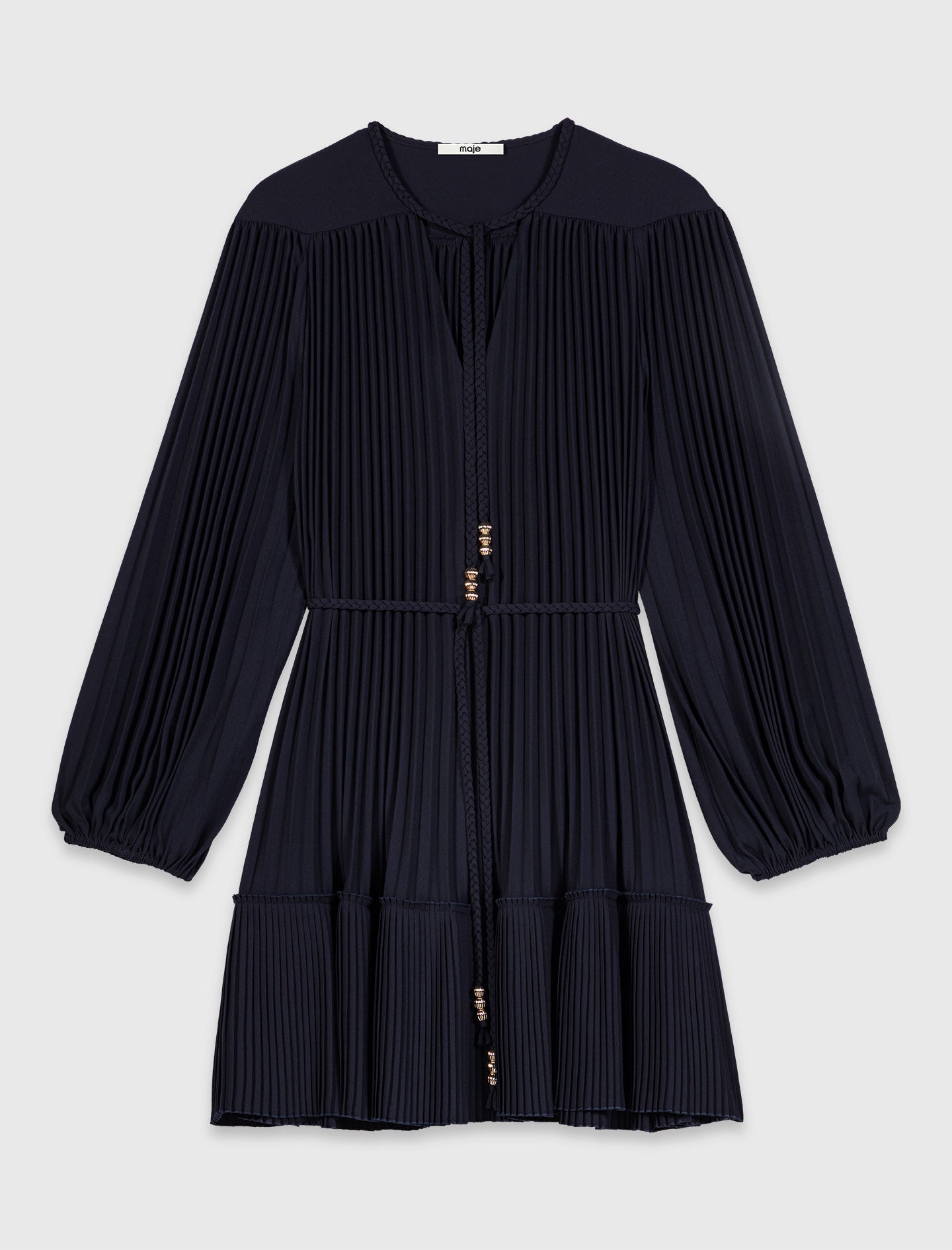 Short pleated dress Navy