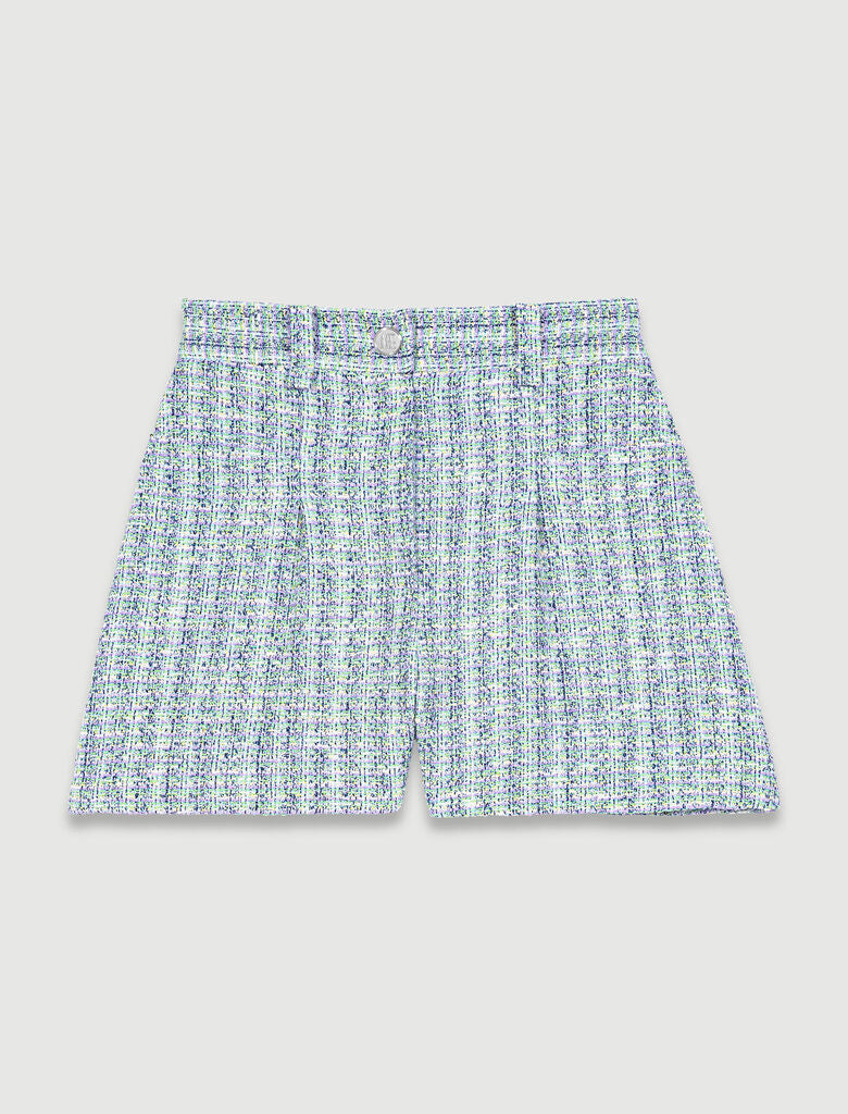 Multi-Coloured-Tweed shorts