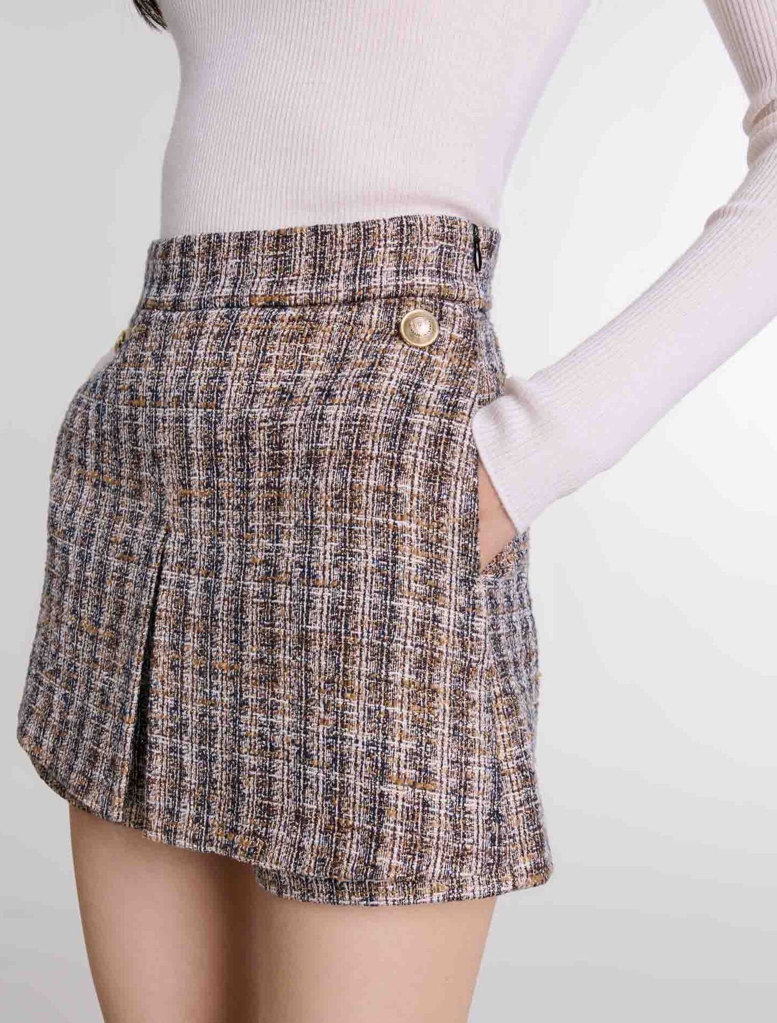 Brown-Tweed skort