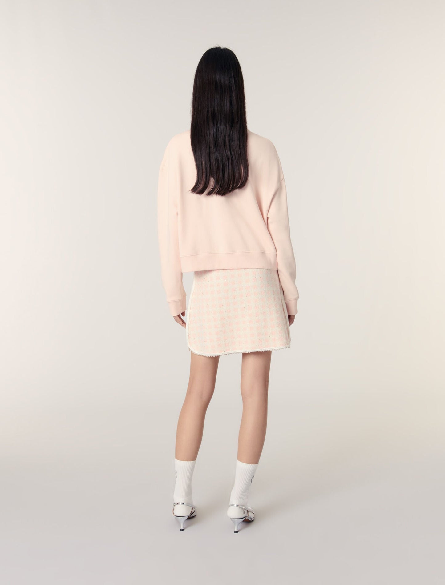 Pink Embroidered sweatshirt