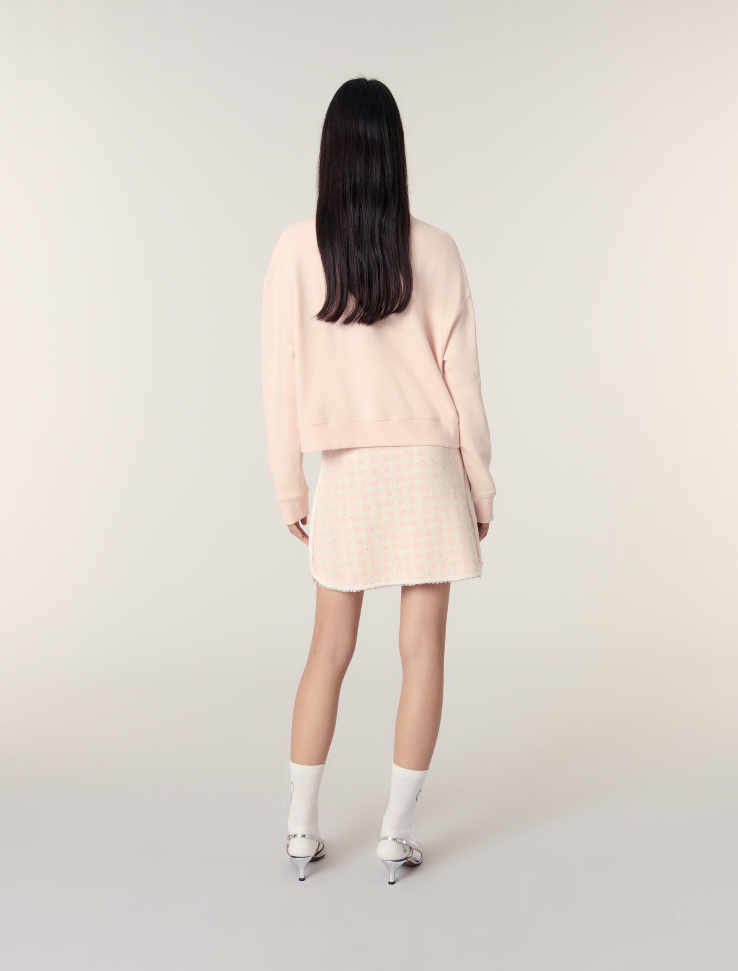 Pink Embroidered sweatshirt