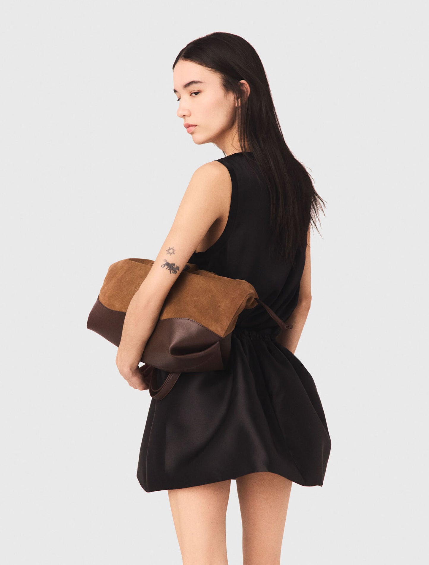 Silk tank top Black