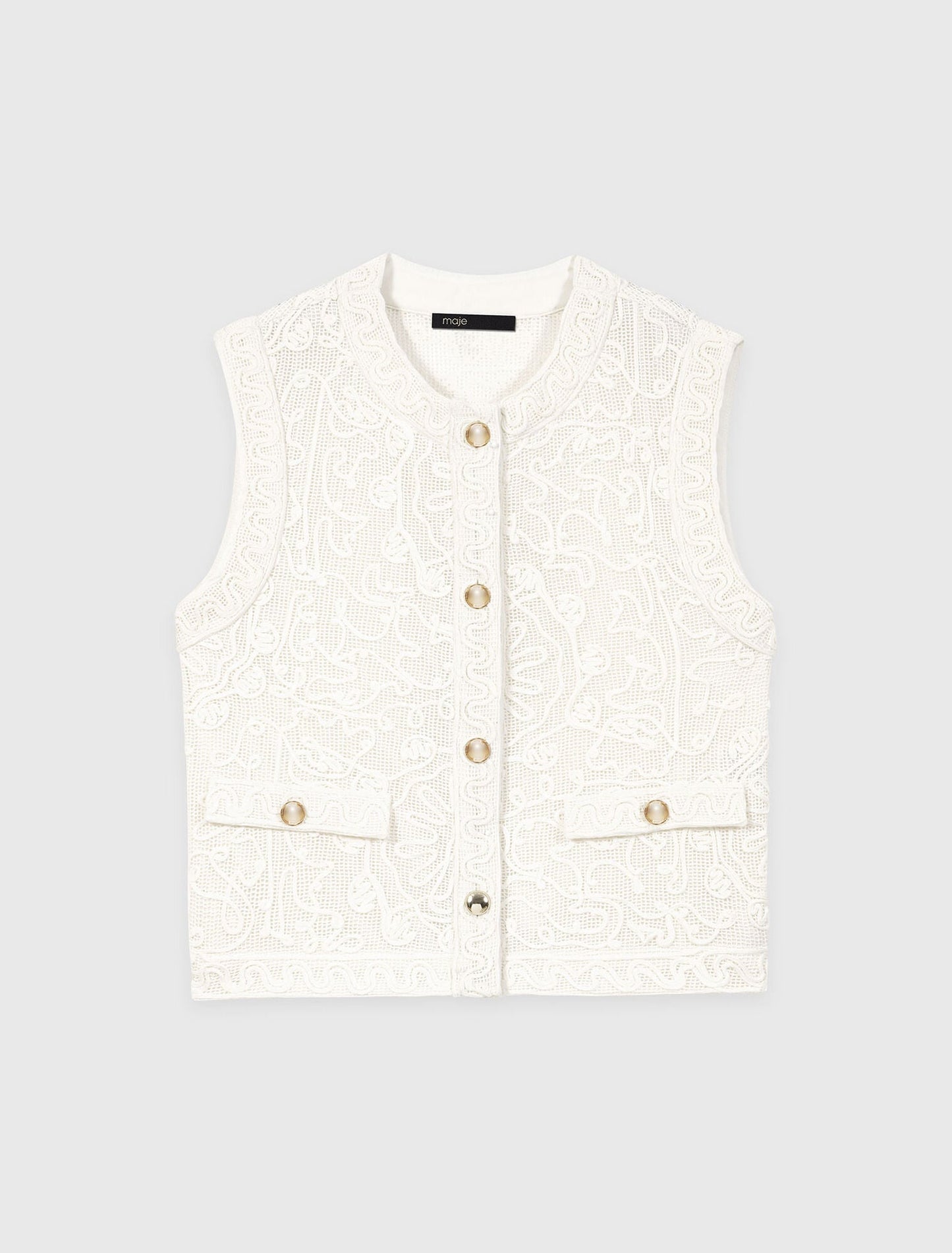 Guipure Lace Jacket Ecru