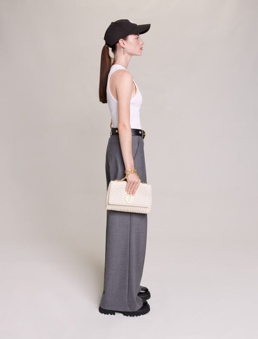 White  -Rib knit tank top