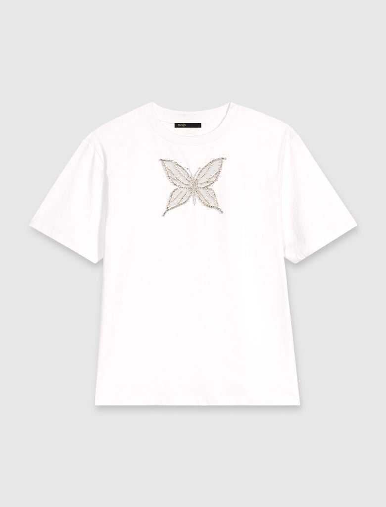 White-Rhinestone T-shirt