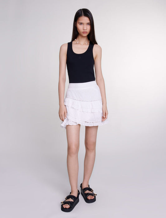 Black  -Rib knit tank top