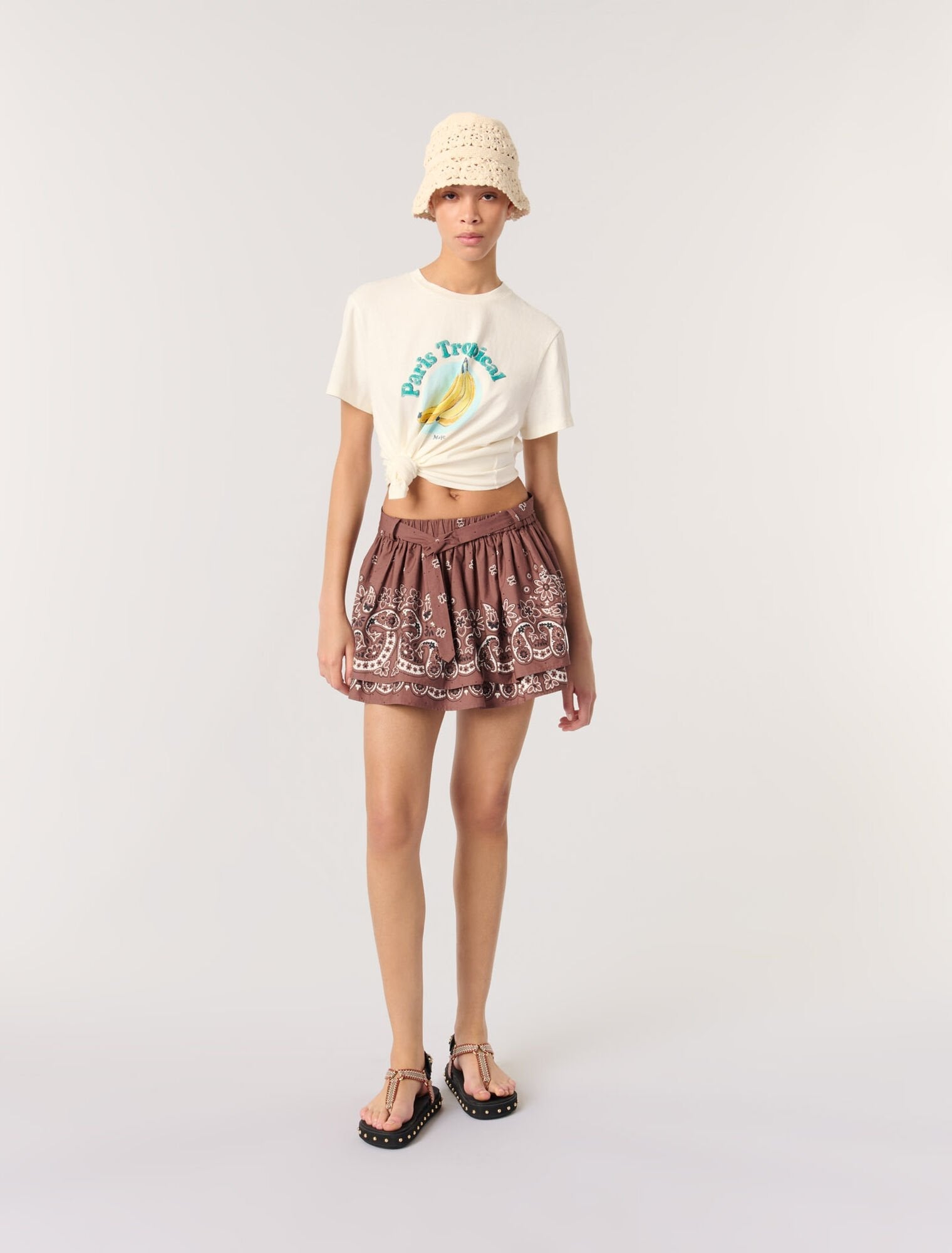 White-featured-Printed T-shirt