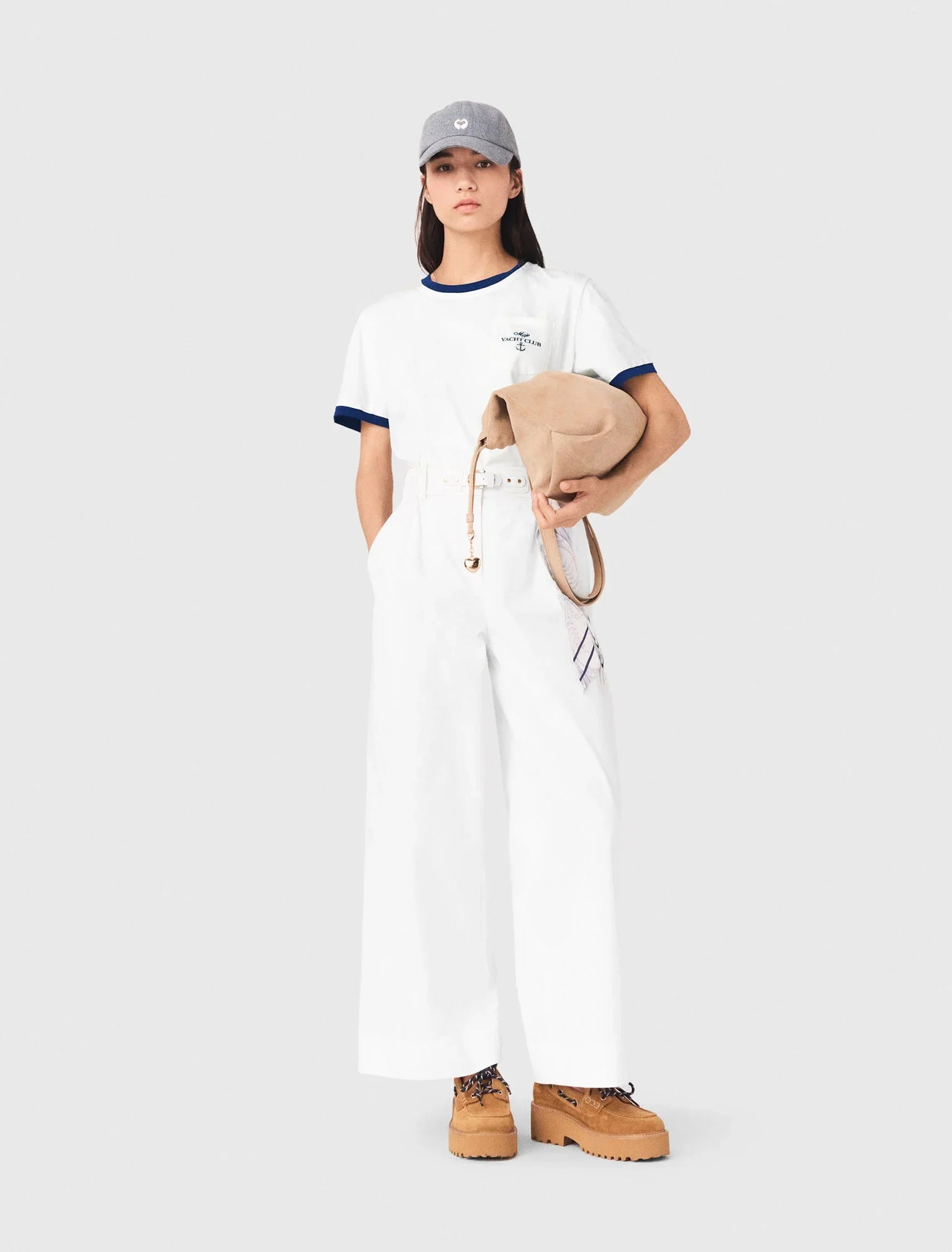 Layered-Look T-Shirt White