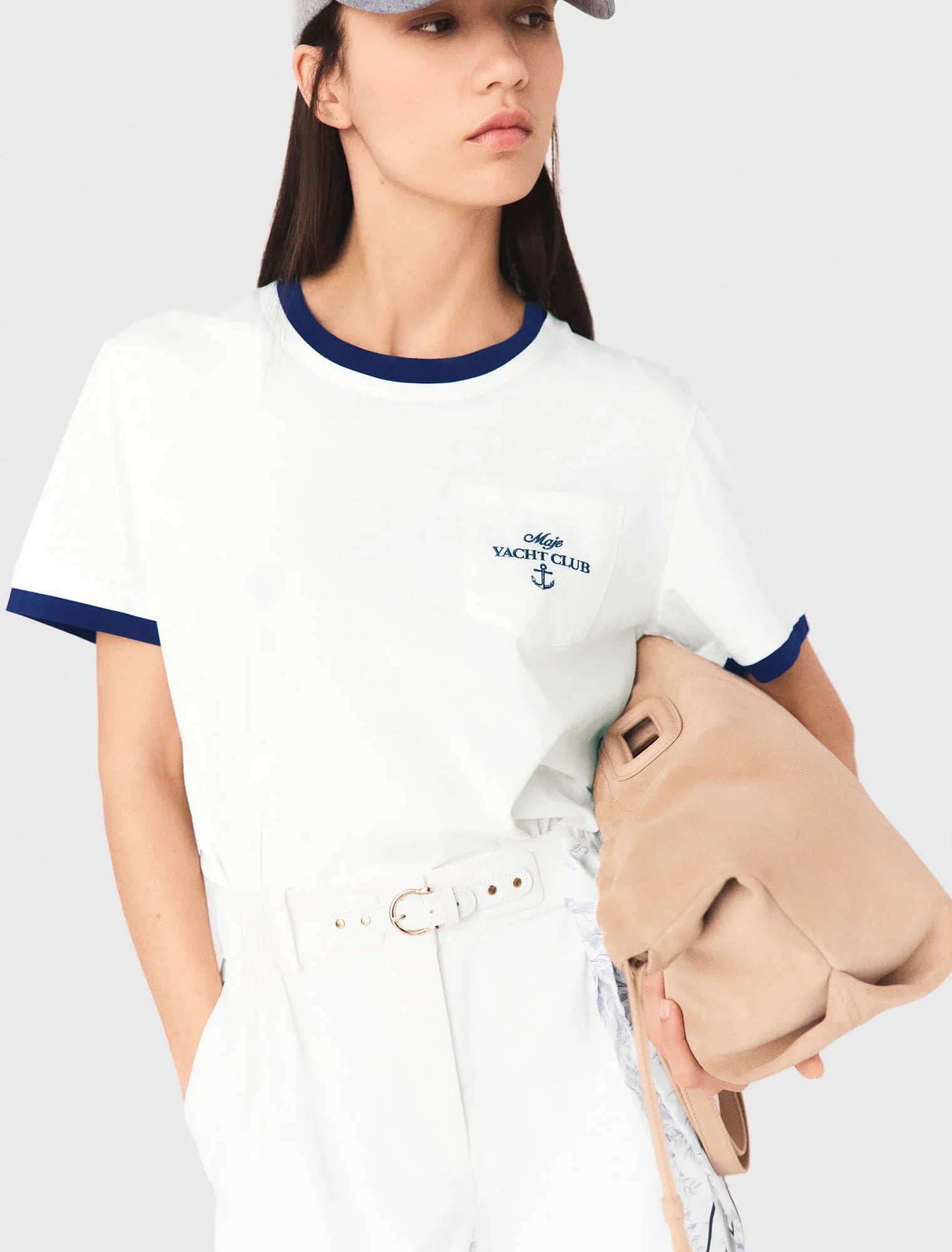 Layered-Look T-Shirt White