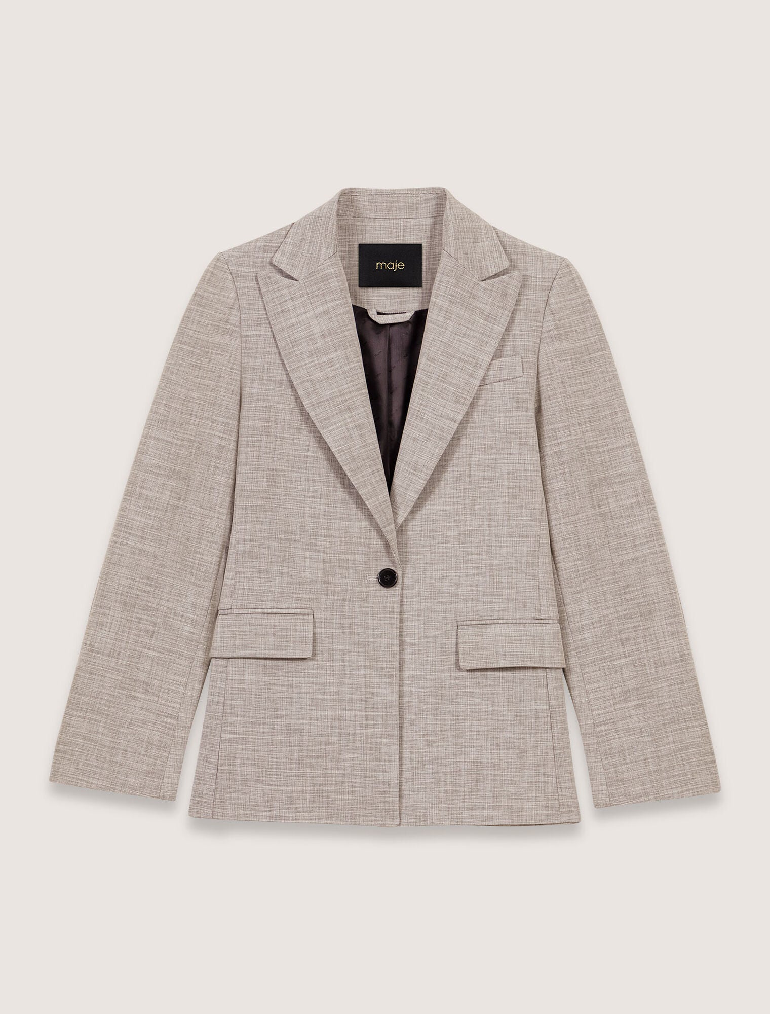 Grey-Belted Suit Jacket