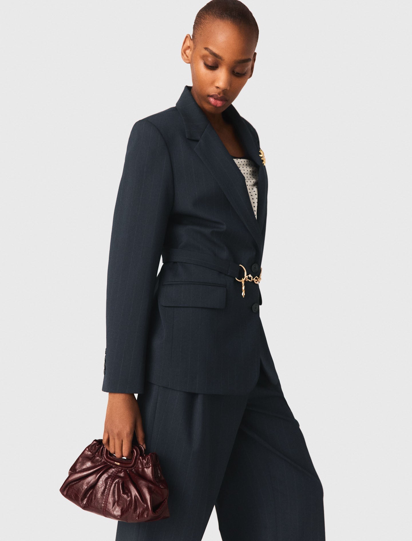 جاكيت بدلة بنمط مخطط